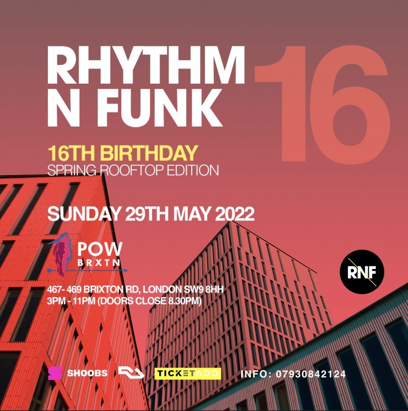 Rhythm n Funk 16th Birthday Rooftop Party