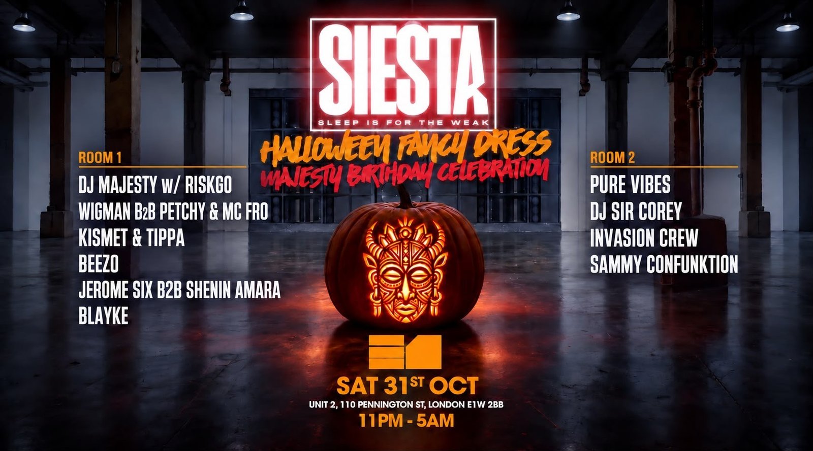 Siesta presents - Majesty's Birthday (Halloween Fancy Dress Party)