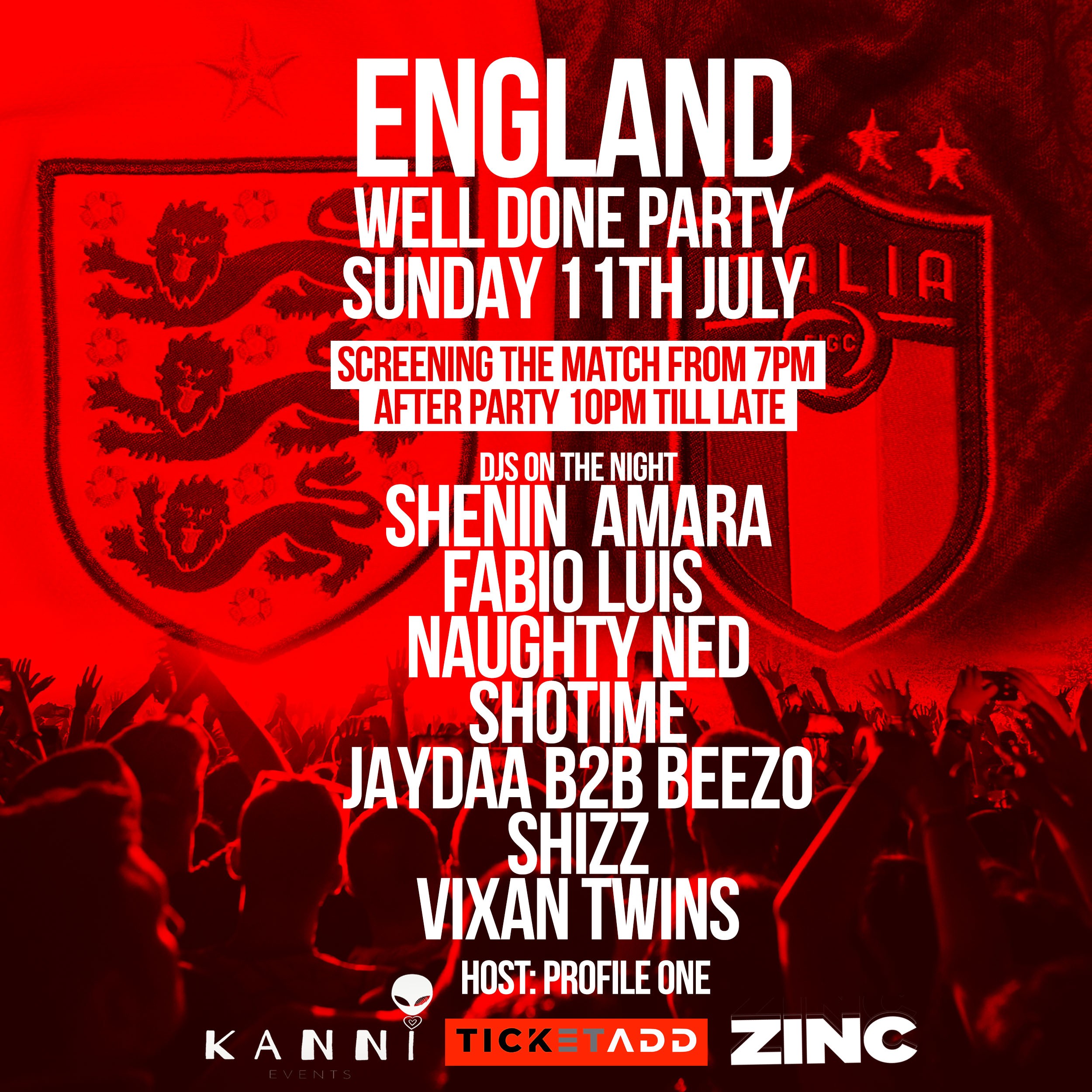 England Well Done Party ( screening & After Party)