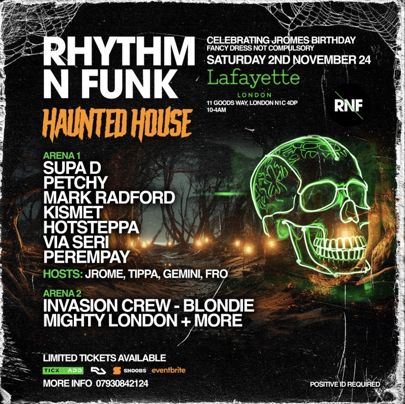 Rhythm n Funk This Saturday Ticket Add Special