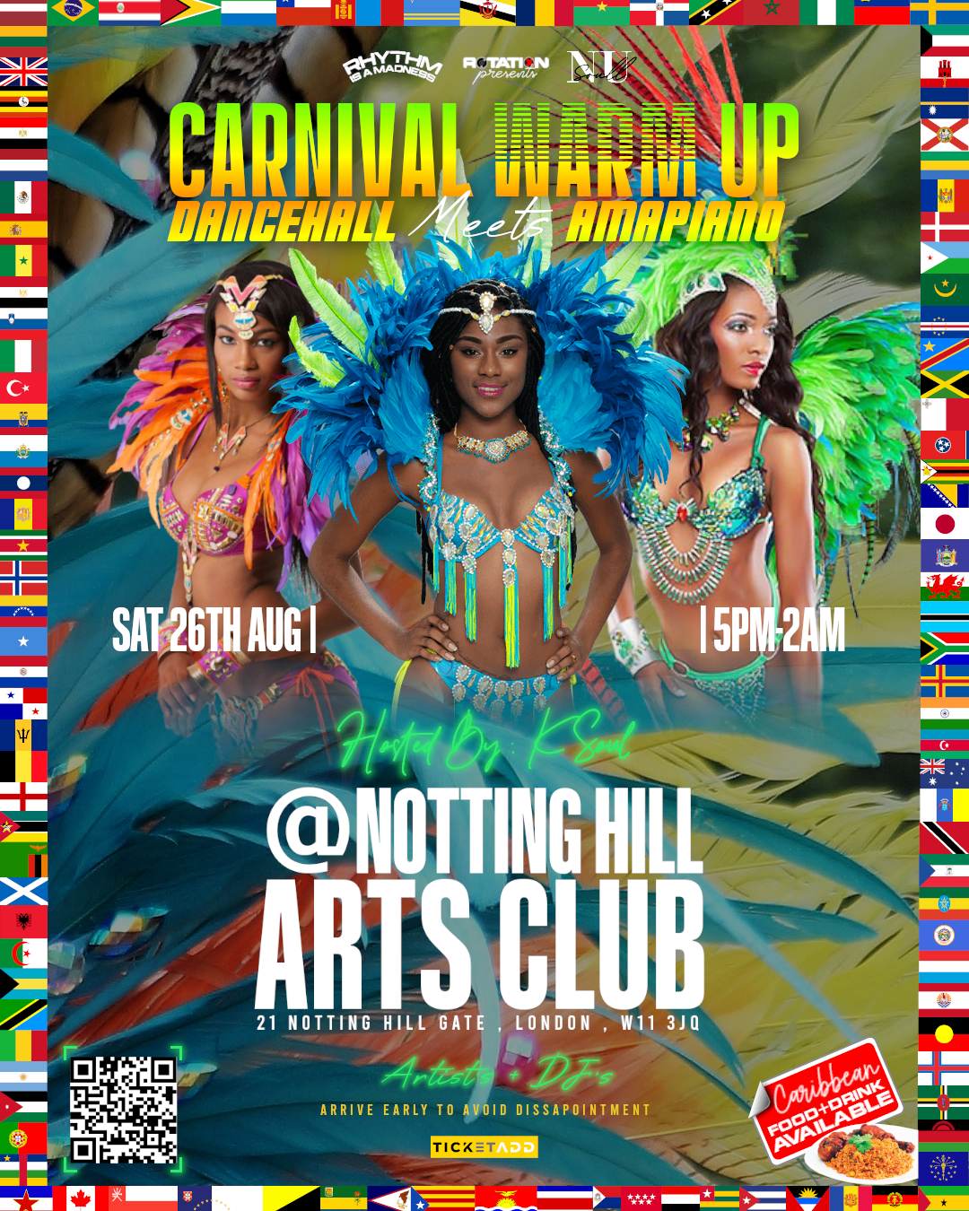 Carnival warm up party Dancehall meets Amapiano at NHAC