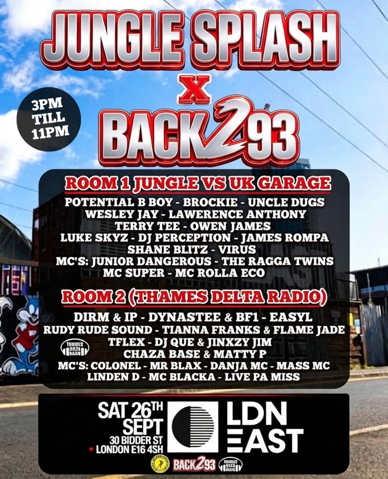 Back 2 93 x Jungle Splash Free Day party