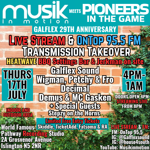 Musik in Motion X Pioneers in the Game Live stream & OnTop 95.5 FM Transmission Takeover