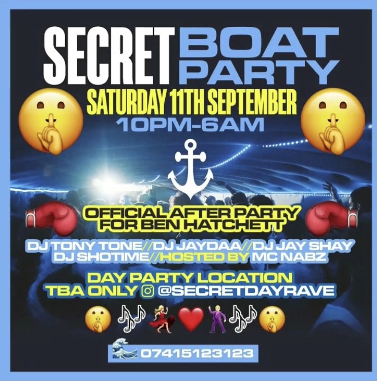 🤫 Secret Day/ Boat Party