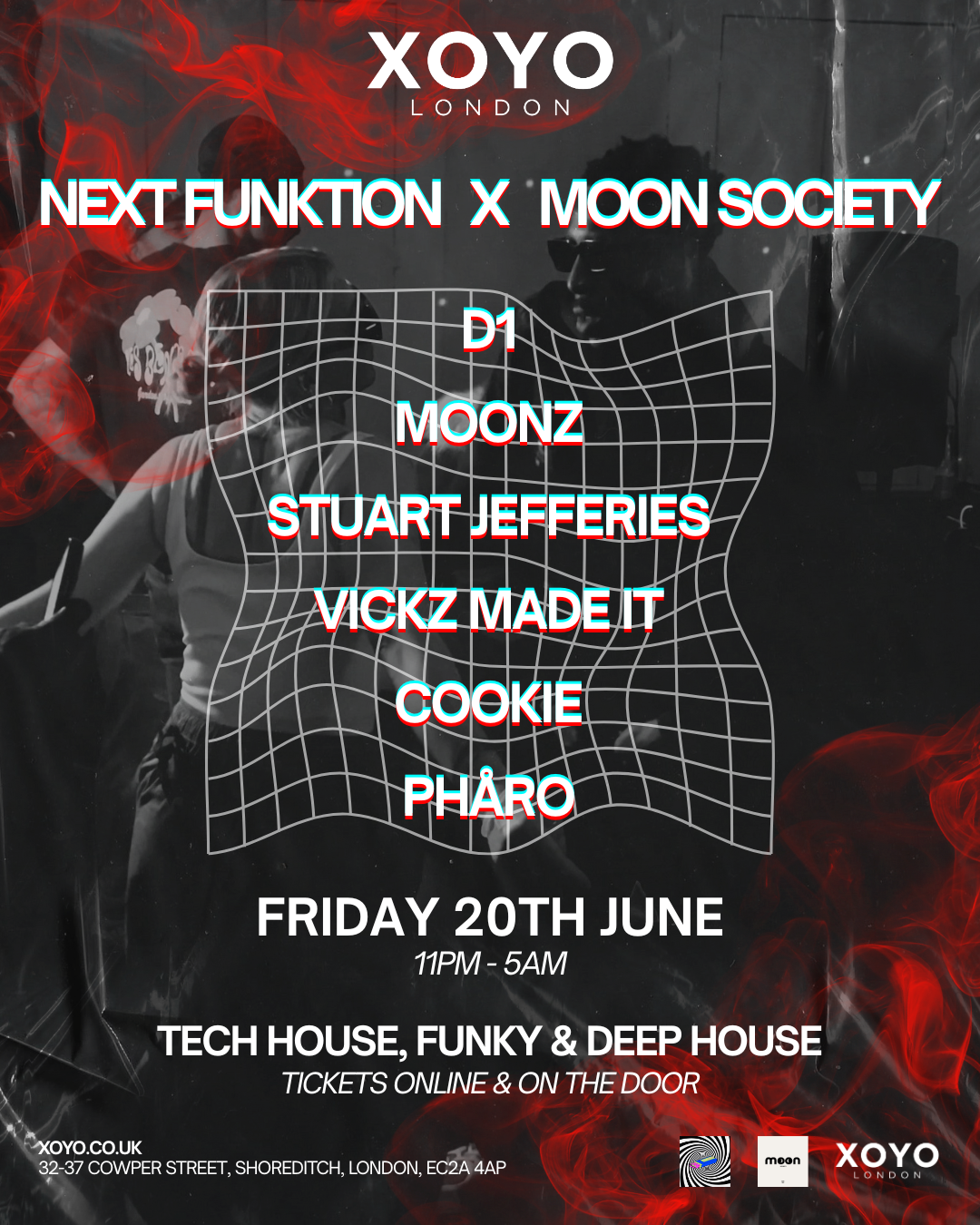 NEXT FUNKTION x MOON SOCIETY at XOYO London