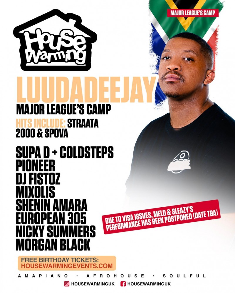 House Warming presents South Africa' s Luudadeejay